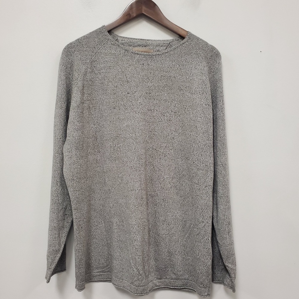 Weston Jon Boucher Mens Long Sleeve Shirt Size XL Elevated Basic Gray Knit Thick
